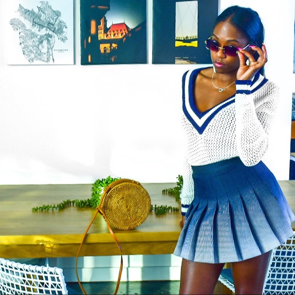 American Apparel Blue Ombré skirt sz XS - Picture 7 of 9